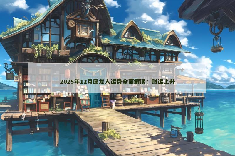 2025年12月属龙人运势全面解读:财运上升