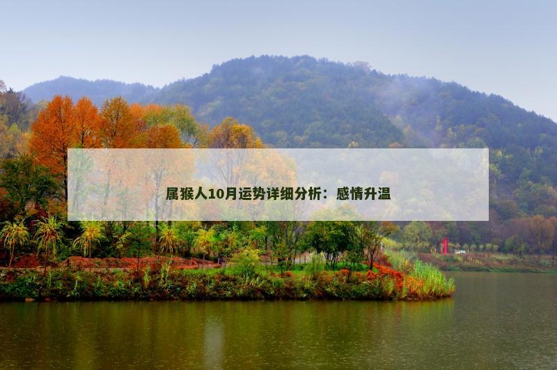 属猴人10月运势详细分析:感情升温