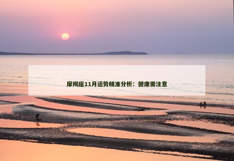 摩羯座11月运势精准分析:健康需注意