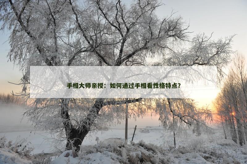 手相大师亲授:如何通过手相看性格特点?