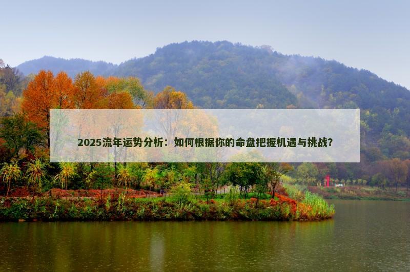 2025流年运势分析:如何根据你的命盘把握机遇与挑战?