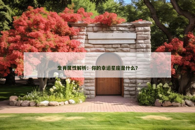 生肖属性解析:你的幸运星座是什么?