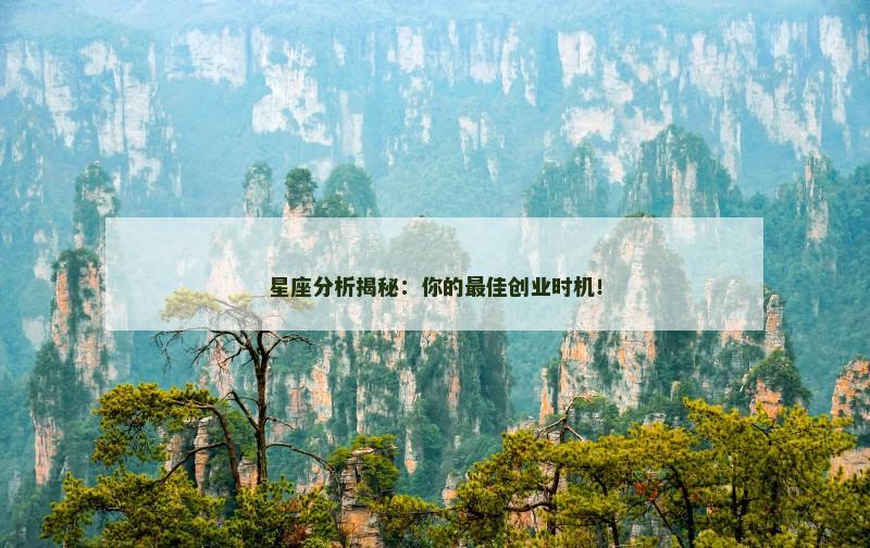 星座分析揭秘:你的最佳创业时机!