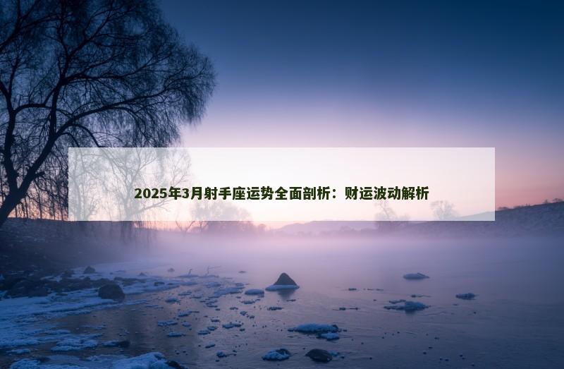 2025年3月射手座运势全面剖析:财运波动解析