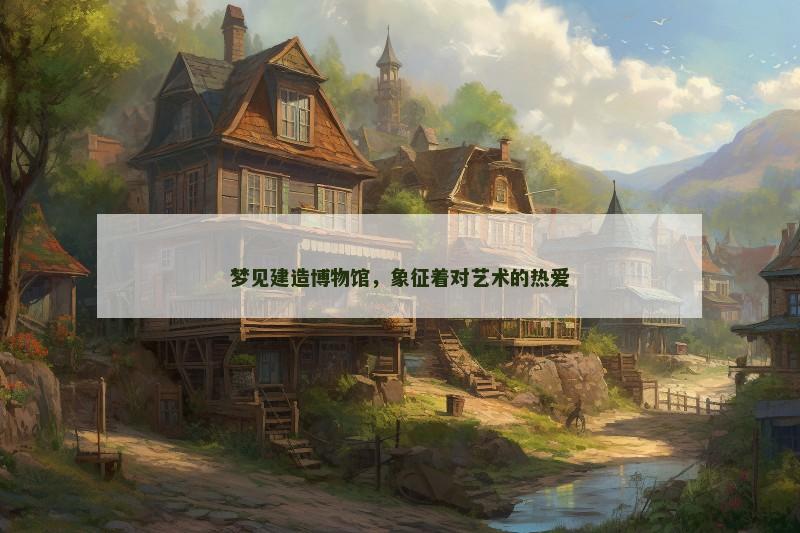 梦见建造博物馆,象征着对艺术的热爱