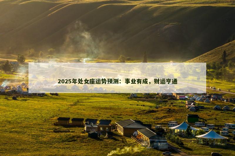 2025年处女座运势预测:事业有成,财运亨通