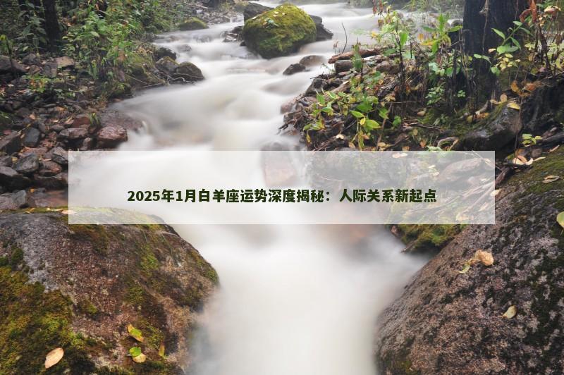 2025年1月白羊座运势深度揭秘:人际关系新起点