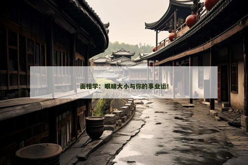 面相学:眼睛大小与你的事业运!