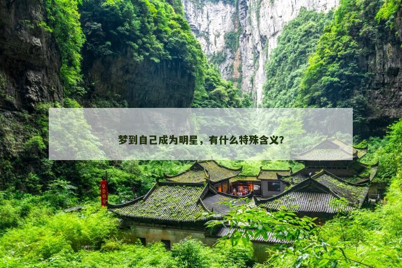 梦到自己成为明星,有什么特殊含义?
