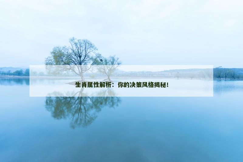生肖属性解析:你的决策风格揭秘!
