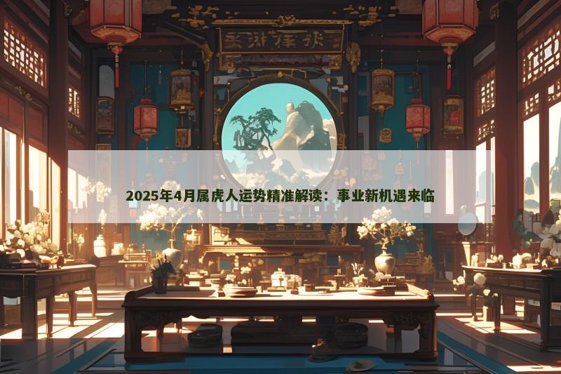 2025年4月属虎人运势精准解读:事业新机遇来临