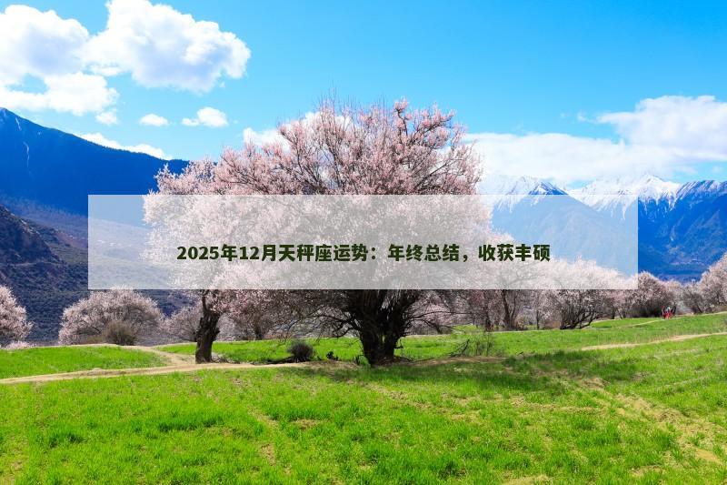 2025年12月天秤座运势:年终总结,收获丰硕