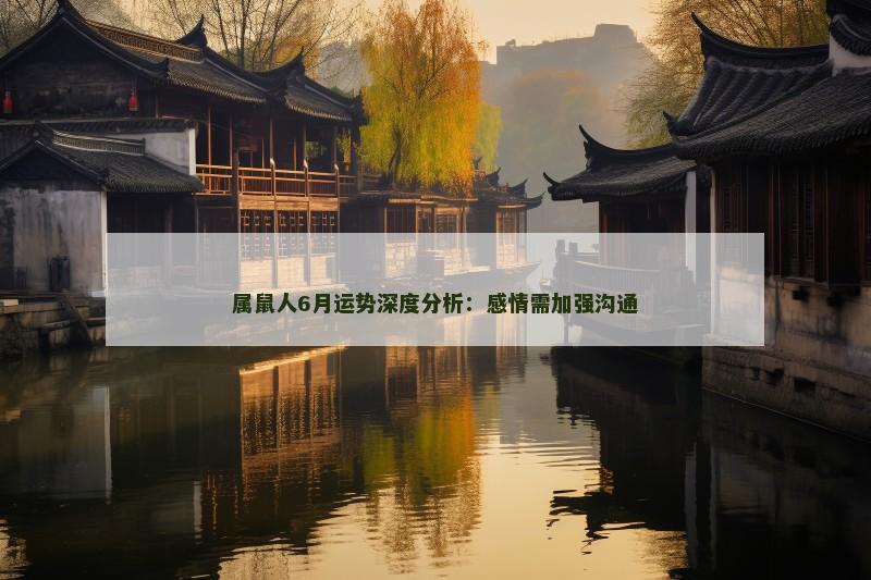 属鼠人6月运势深度分析:感情需加强沟通