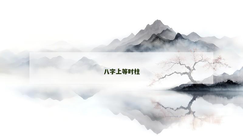 八字上等时柱