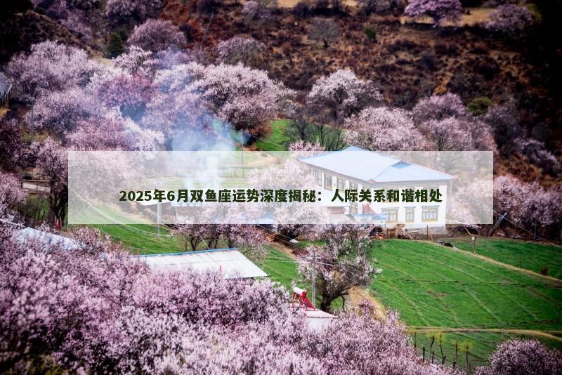 2025年6月双鱼座运势深度揭秘：人际关系和谐相处