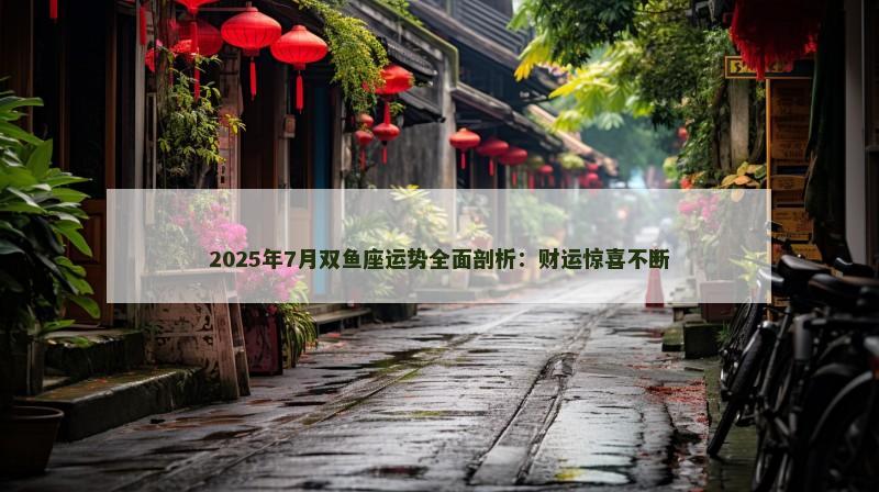 2025年7月双鱼座运势全面剖析：财运惊喜不断