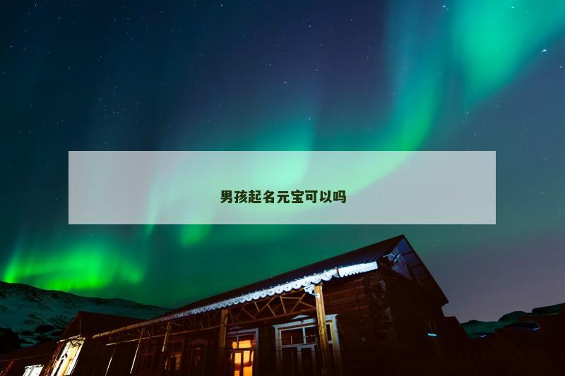 男孩起名元宝可以吗