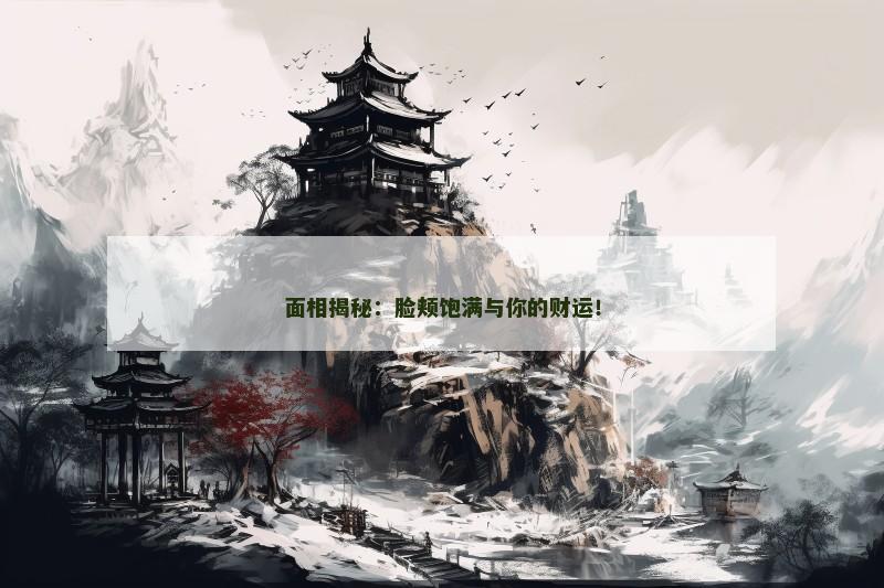 面相揭秘：脸颊饱满与你的财运！