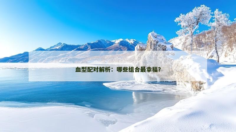 血型配对解析：哪些组合最幸福？