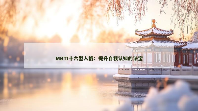 MBTI十六型人格：提升自我认知的法宝