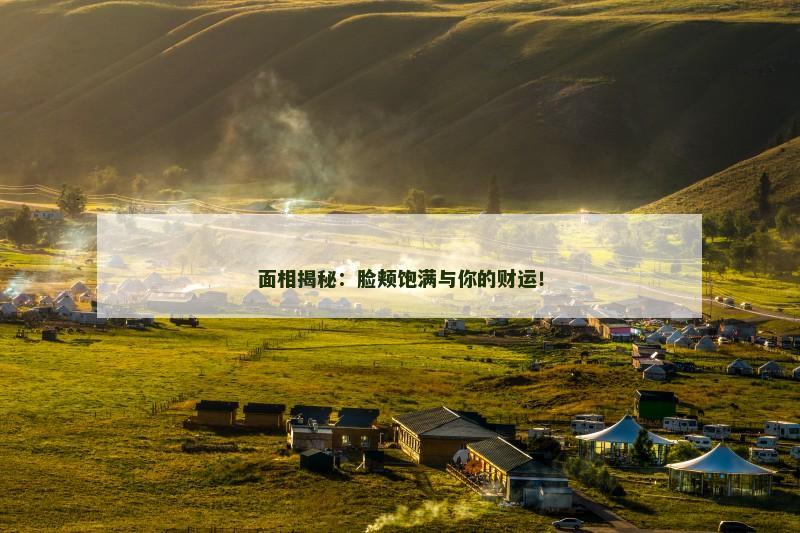 面相揭秘：脸颊饱满与你的财运！