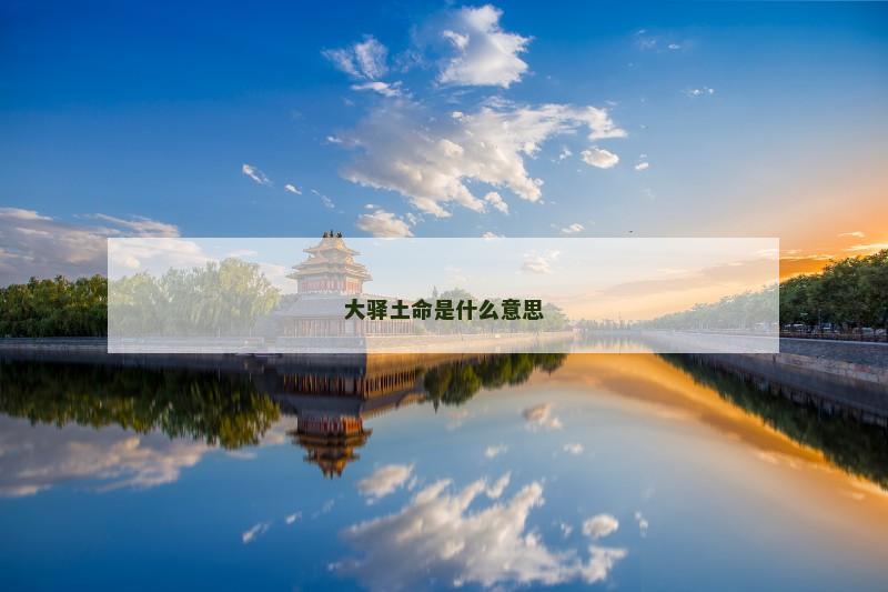大驿土命是什么意思