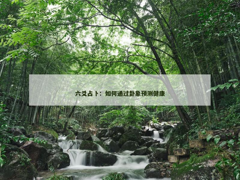 六爻占卜：如何通过卦象预测健康