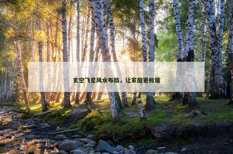 玄空飞星风水布局，让家庭更和谐