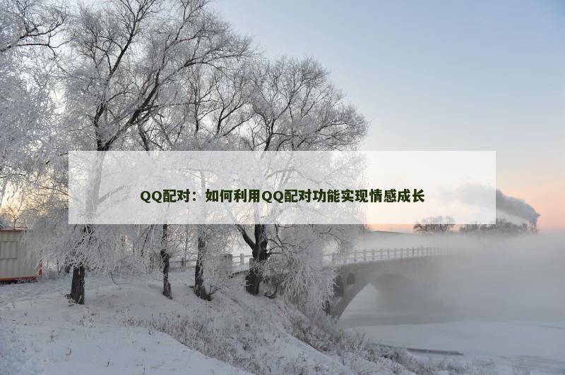 QQ配对：如何利用QQ配对功能实现情感成长