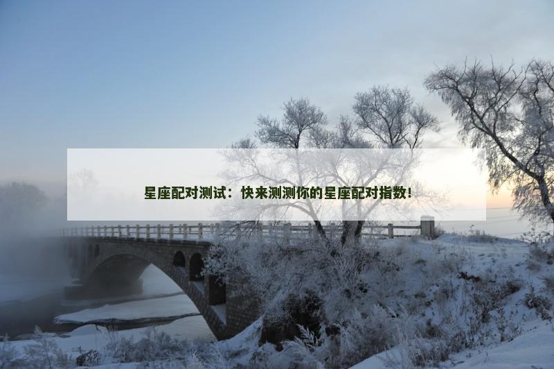 星座配对测试：快来测测你的星座配对指数！