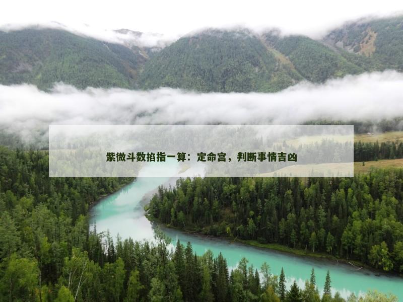 紫微斗数掐指一算：定命宫，判断事情吉凶