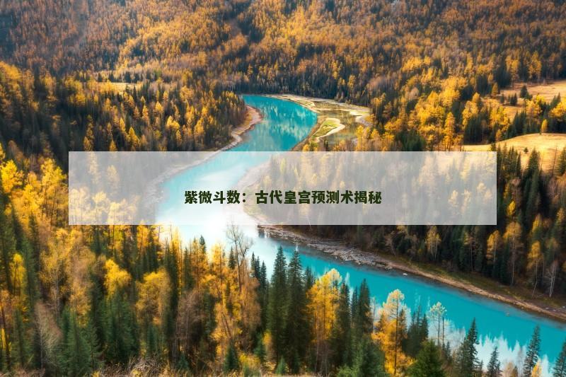 紫微斗数：古代皇宫预测术揭秘