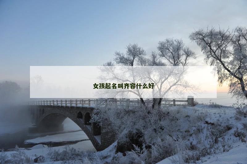 女孩起名叫齐容什么好