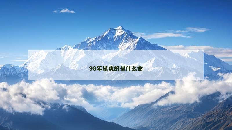 98年属虎的是什么命