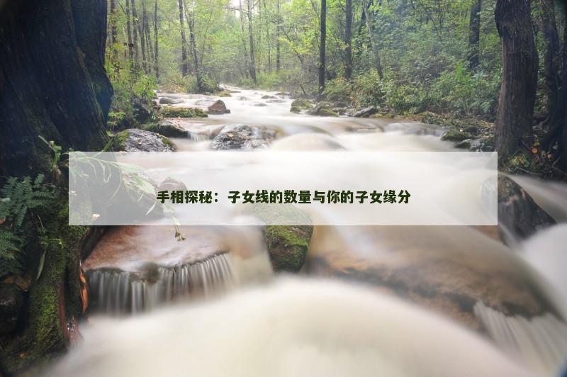 手相探秘：子女线的数量与你的子女缘分