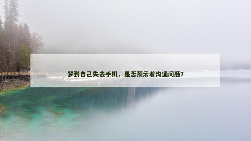 梦到自己失去手机，是否预示着沟通问题？
