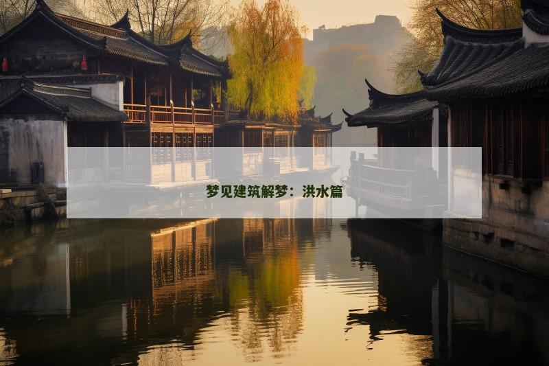梦见建筑解梦：洪水篇