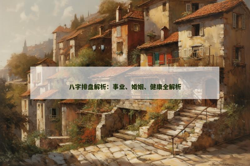 八字排盘解析：事业、婚姻、健康全解析