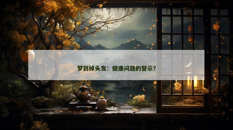 梦到掉头发：健康问题的警示？